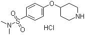 N,N-Dimethyl-4-(4-piperidinyloxy)benzenesulfonamide hydrochloride molecular structure (CAS 1185317-97-8)
