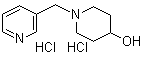 结构式 CAS# 1185318-61-9, 1-(3-吡啶基甲基)-4-哌啶醇盐酸盐