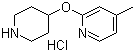 4-Methyl-2-(4-piperidinyloxy)pyridine hydrochloride molecular structure (CAS 1185318-98-2)