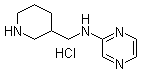 N-(3-Piperidinylmethyl)-2-pyrazinamine hydrochloride molecular structure (CAS 1185319-35-0)