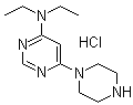 结构式 CAS# 1185319-47-4, N,N-二乙基-6-(1-哌嗪基)-4-嘧啶胺盐酸盐