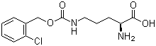 structure of CAS# 118553-99-4, N'-(2-Chlorobenzyloxycarbonyl)-L-ornithine;H-Orn(2-Cl-Z)-OH