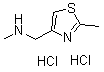 N,2-Dimethyl-4-thiazolemethanamine hydrochloride molecular structure (CAS 1185668-03-4)