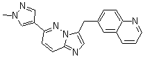 6-[[6-(1-Methyl-1H-pyrazol-4-yl)imidazo[1,2-b]pyridazin-3-yl]methyl]quinoline molecular structure (CAS 1185763-69-2)