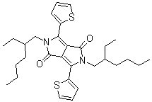 2,5-Bis(2-ethylhexyl)-3,6-di(thiophen-2-yl)pyrrolo[3,4-c]pyrrole-1,4(2H,5H)-dione molecular structure (CAS 1185885-86-2)
