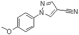 1-(4-Methoxyphenyl)-1H-pyrazole-4-carbonitrile molecular structure (CAS 118718-59-5)