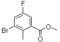 结构式 CAS# 1187318-53-1, 3-溴-5-氟-2-甲基苯甲酸甲酯