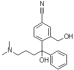 4-[4-(Dimethylamino)-1-hydroxy-1-phenylbutyl]-3-(hydroxymethyl)benzonitrile molecular structure (CAS 1187671-15-3)