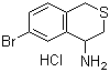 6-Bromo-3,4-dihydro-1H-2-benzothiopyran-4-amine hydrochloride molecular structure (CAS 1187830-57-4)