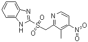 2-[[(3-Methyl-4-nitro-2-pyridinyl)methyl]sulfonyl]-1H-benzimidazole molecular structure (CAS 1187926-85-7)