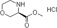 结构式 CAS# 1187929-55-0, (3R)-3-吗啉羧酸甲酯盐酸盐