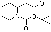 structure of CAS# 118811-03-3, N-Boc-2-Piperidin-2-ylethanol;N-Boc-2-(2-hydroxymethyl)piperidine