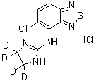 结构式 CAS# 1188263-51-5, 替扎尼定-d<sub>4</sub> 盐酸盐