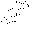 5-氯-N-(4,5-二氢-d<sub>2</sub>-1H-咪唑-2-基-4,5-d<sub>2</sub>)-2,1,3-苯并噻二唑-4-胺分子结构 (CAS 1188331-19-2)