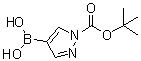 1-(tert-Butoxycarbonyl)pyrazol-4-ylboronic acid molecular structure (CAS 1188405-87-9)