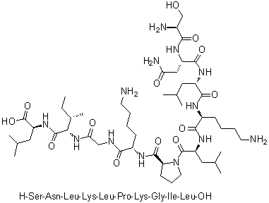 L-Seryl-L-asparaginyl-L-leucyl-L-lysyl-L-leucyl-L-prolyl-L-lysylglycyl-L-isoleucyl-L-leucine molecular structure (CAS 1188513-13-4)