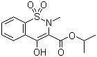 structure of CAS# 118854-48-1, Isopropyl-4-hydroxy-2-methyl-2H-1,2-benzothiazine-3-carboxylate-1,1-dioxide;4-Hydroxy-2-methyl-2H-1,2-benzothiazine-3-carboxylic acid isopropyl ester 1,1-dioxide