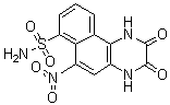 1,2,3,4-Tetrahydro-6-nitro-2,3-dioxobenzo[f]quinoxaline-7-sulfonamide molecular structure (CAS 118876-58-7)