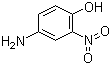 structure of CAS# 119-34-6, 4-Amino-2-nitrophenol;4-Hydroxy-3-nitroaniline; 5-Amino-2-hydroxynitrobenzene