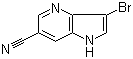 3-Bromo-1H-pyrrolo[3,2-b]pyridine-6-carbonitrile molecular structure (CAS 1190311-98-8)