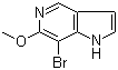 structure of CAS# 1190314-42-1, 7-Bromo-6-methoxy-1H-pyrrolo[3,2-c]pyridine
