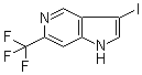 structure of CAS# 1190315-69-5, 3-Iodo-6-(trifluoromethyl)-1H-pyrrolo[3,2-c]pyridine