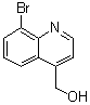 8-Bromo-4-quinolinemethanol molecular structure (CAS 1190315-99-1)