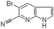 5-Bromo-1H-pyrrolo[2,3-b]pyridine-6-carbonitrile molecular structure (CAS 1190317-45-3)