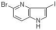 structure of CAS# 1190319-16-4, 5-Bromo-3-iodo-1H-pyrrolo[3,2-b]pyridine