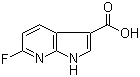 结构式 CAS# 1190319-97-1, 6-氟-1H-吡咯并[2,3-b]吡啶-3-羧酸