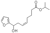 (5Z)-8-(2-Furanyl)-8-hydroxy-5-octenoic acid 1-methylethyl ester molecular structure (CAS 1190883-10-3)