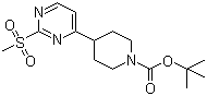 结构式 CAS# 1190927-73-1, 4-[2-(甲磺酰基)-4-嘧啶基]-1-哌啶羧酸叔丁酯
