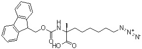 (2R)-8-Azido-2-[[(9H-fluoren-9-ylmethoxy)carbonyl]amino]-2-methyloctanoic acid molecular structure (CAS 1191429-14-7)