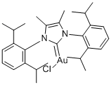 structure of CAS# 1192141-66-4, [1,3-Bis(2,6-diisopropylphenyl)-4,5-dimethyl-1,3-dihydro-2H-imidazol-2-ylidene](chloro)gold