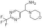 structure of CAS# 1192570-20-9, beta-[2-(Trifluoromethyl)-5-pyrimidinyl]-4-morpholineethanamine