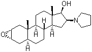 2a,3a-Epoxy-16b-(1-pyrrolidinyl)-5a-androstan-17b-ol molecular structure (CAS 119302-19-1)