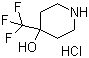 structure of CAS# 1193389-14-8, 4-(Trifluoromethyl)piperidin-4-ol hydrochloride