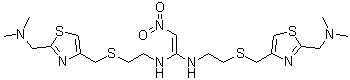 N,N'-Bis[2-[[[2-[(dimethylamino)methyl]-4-thiazolyl]methyl]thio]ethyl]-2-nitro-1,1-ethenediamine molecular structure (CAS 1193434-63-7)