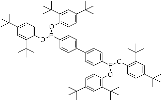 structure of CAS# 119345-01-6, Tetrakis(2,4-di-tert-butylphenyl) 4,4'-biphenyldiphosphonite;Ciba SC Irgafos P-EPQ