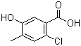 结构式 CAS# 1195344-56-9, 2-氯-5-羟基-4-甲基苯甲酸