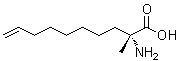 结构式 CAS# 1195967-46-4, (2R)-2-氨基-2-甲基-9-癸烯酸