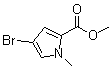 4-Bromo-1-methyl-1H-pyrrole-2-carboxylic acid methyl ester molecular structure (CAS 1196-90-3)
