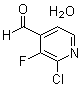 2-Chloro-3-fluoro-4-pyridinecarboxaldehyde hydrate molecular structure (CAS 1196156-07-6)