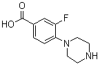 3-Fluoro-4-(piperazin-1-yl)benzoic acid molecular structure (CAS 1197193-04-6)