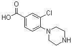 structure of CAS# 1197193-06-8, 3-Chloro-4-(piperazin-1-yl)benzoic acid