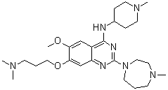 structure of CAS# 1197196-48-7, 7-[3-(Dimethylamino)propoxy]-2-(hexahydro-4-methyl-1H-1,4-diazepin-1-yl)-6-methoxy-N-(1-methyl-4-piperidinyl)-4-quinazolinamine;N-Debenzyl-N-methyl-O-demethyl-O-(3-dimethylaminopropyl)-BIX-01294; UNC 0224