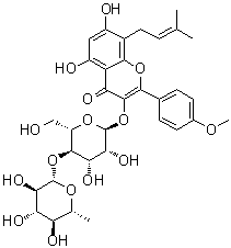 结构式 CAS# 119730-89-1, 宝藿苷 VII