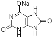 结构式 CAS# 1198-77-2, 尿酸钠