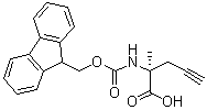 结构式 CAS# 1198791-58-0, (2S)-2-[[芴甲氧羰基]氨基]-2-甲基-4-戊炔酸