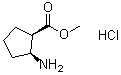 cis-2-Aminocyclopentanecarboxylic acid methyl ester hydrochloride molecular structure (CAS 119993-55-4)